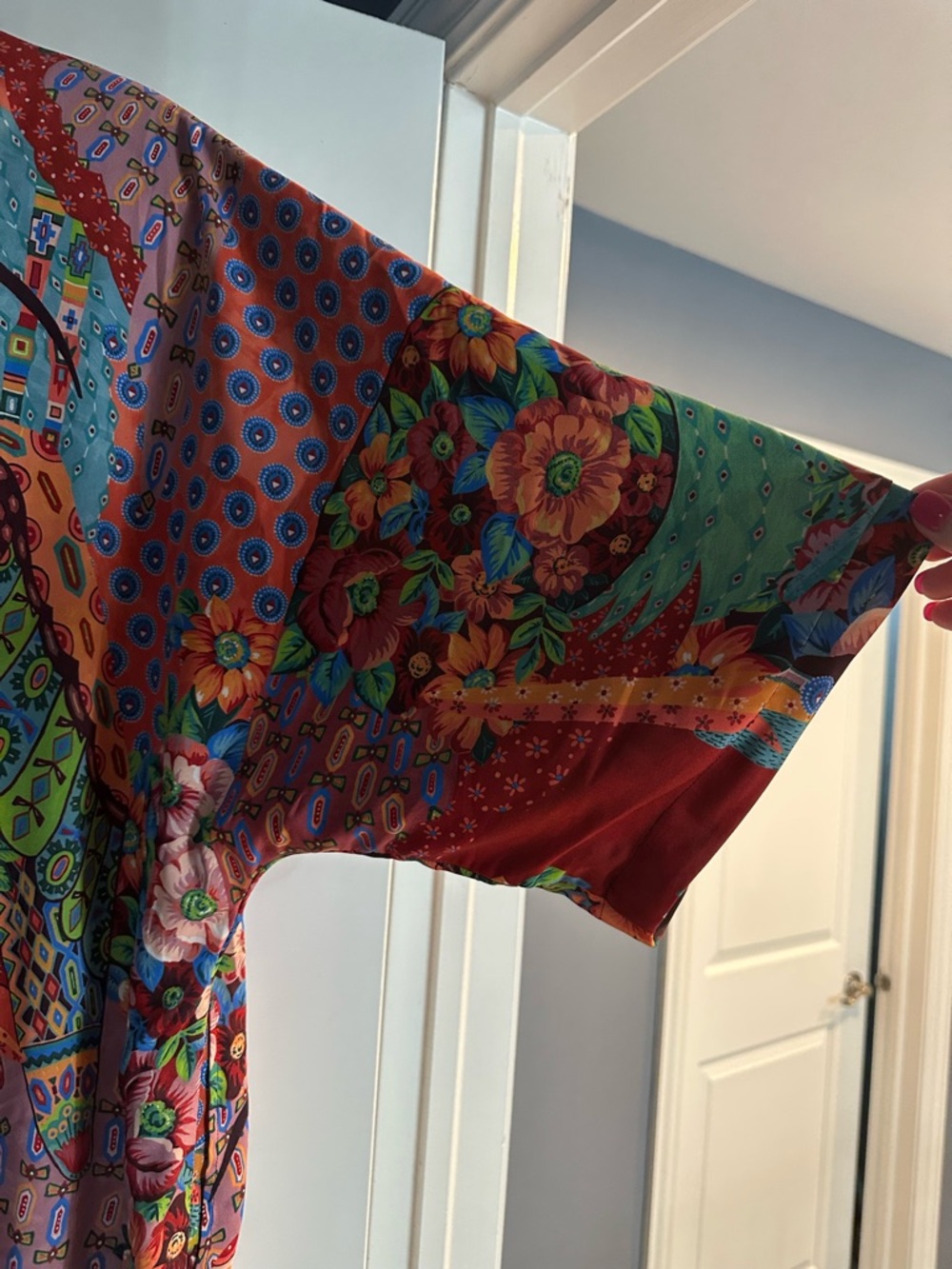 Chico's Duster with Geometric Print Reversible - Picture 3 of 6